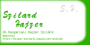 szilard hajzer business card