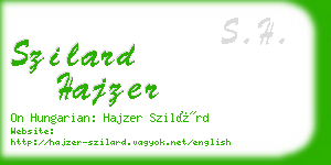 szilard hajzer business card